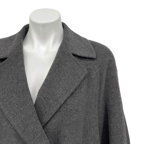 Laurel by Escada Double Breasted Car Coat Wool Angora Women 40 M Grey Tailored - Picture 3 of 12